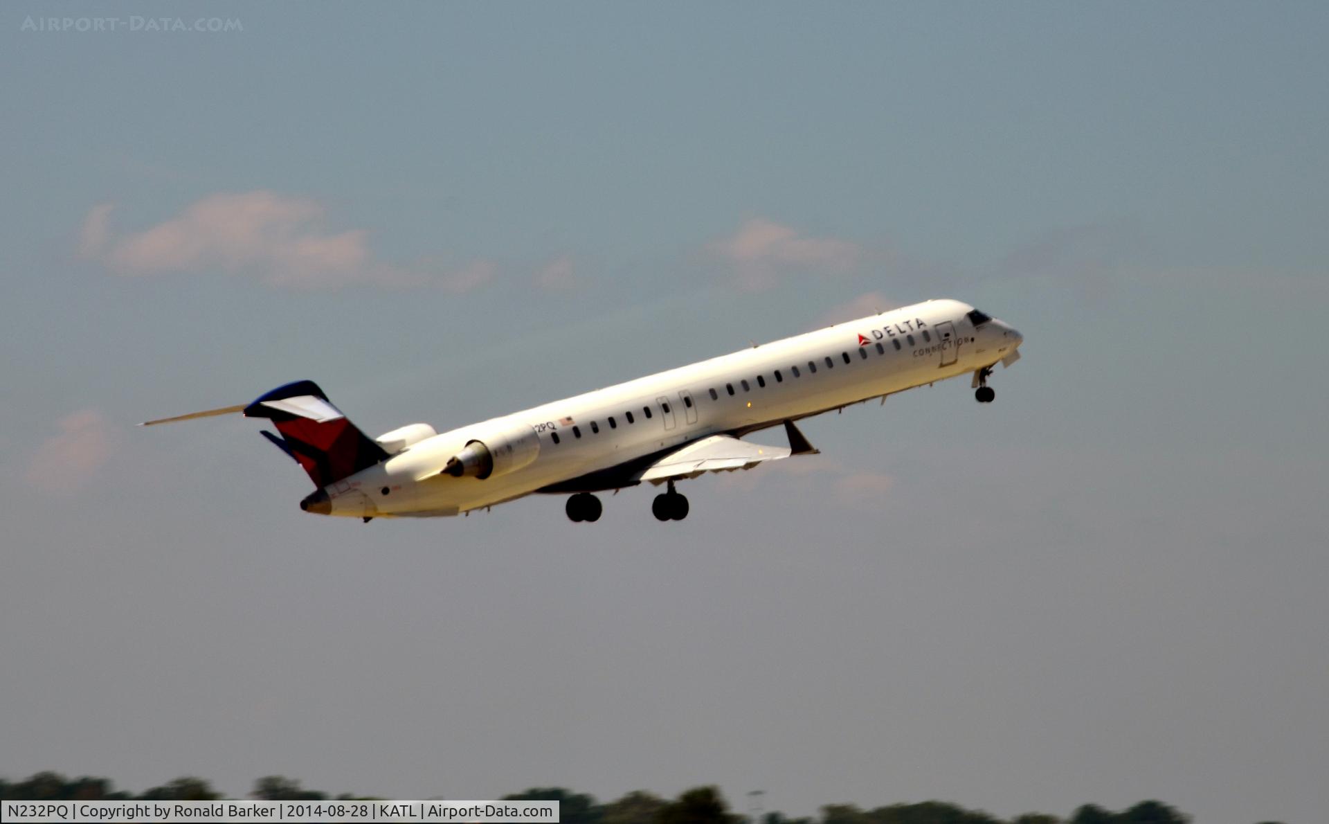 N232PQ, 2010 Bombardier CRJ-900ER (CL-600-2D24) C/N 15232, Takeoff Atlanta