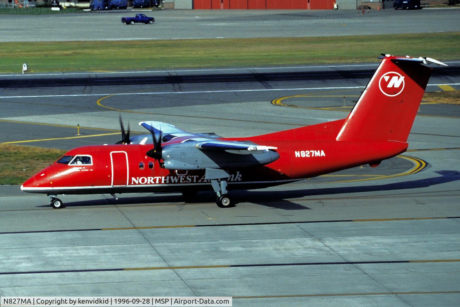 N827MA, 1992 De Havilland Canada DHC-8-106 Dash 8 C/N 331, Copied from slide.