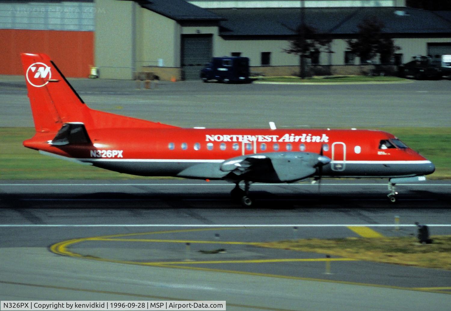 N326PX, 1986 Saab 340A C/N 340A-054, Copied from slide.