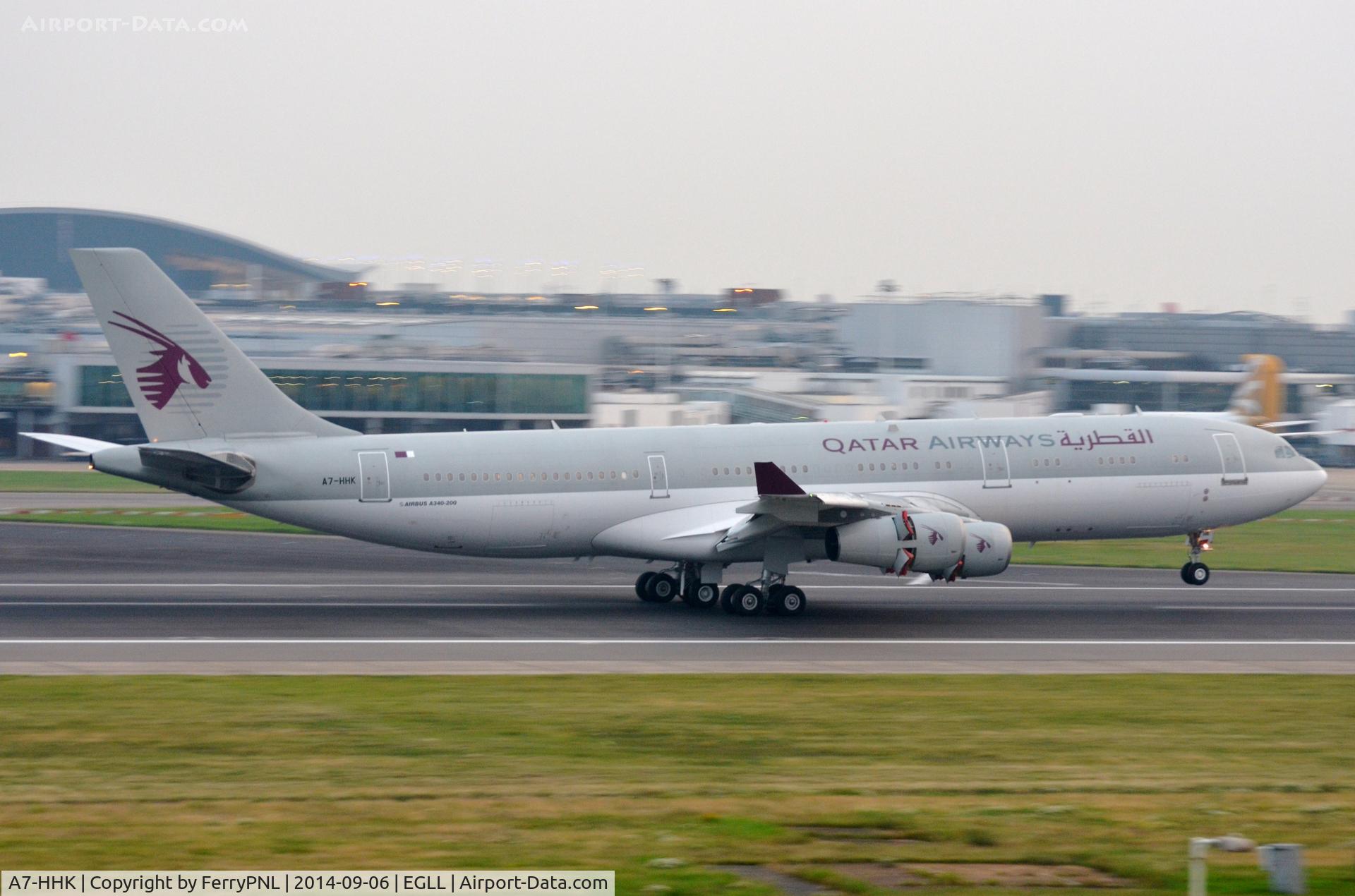 A7-HHK, 1993 Airbus A340-211 C/N 026, Qatar Airways disguise for this VIP transport operated by Qatar Amiri Flight