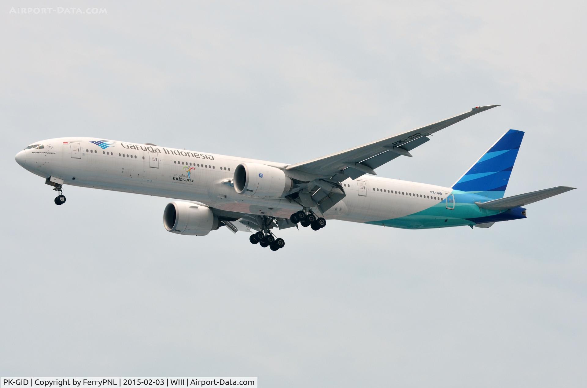 PK-GID, 2013 Boeing 777-3U3/ER C/N 29146, Garuda B773 back home.