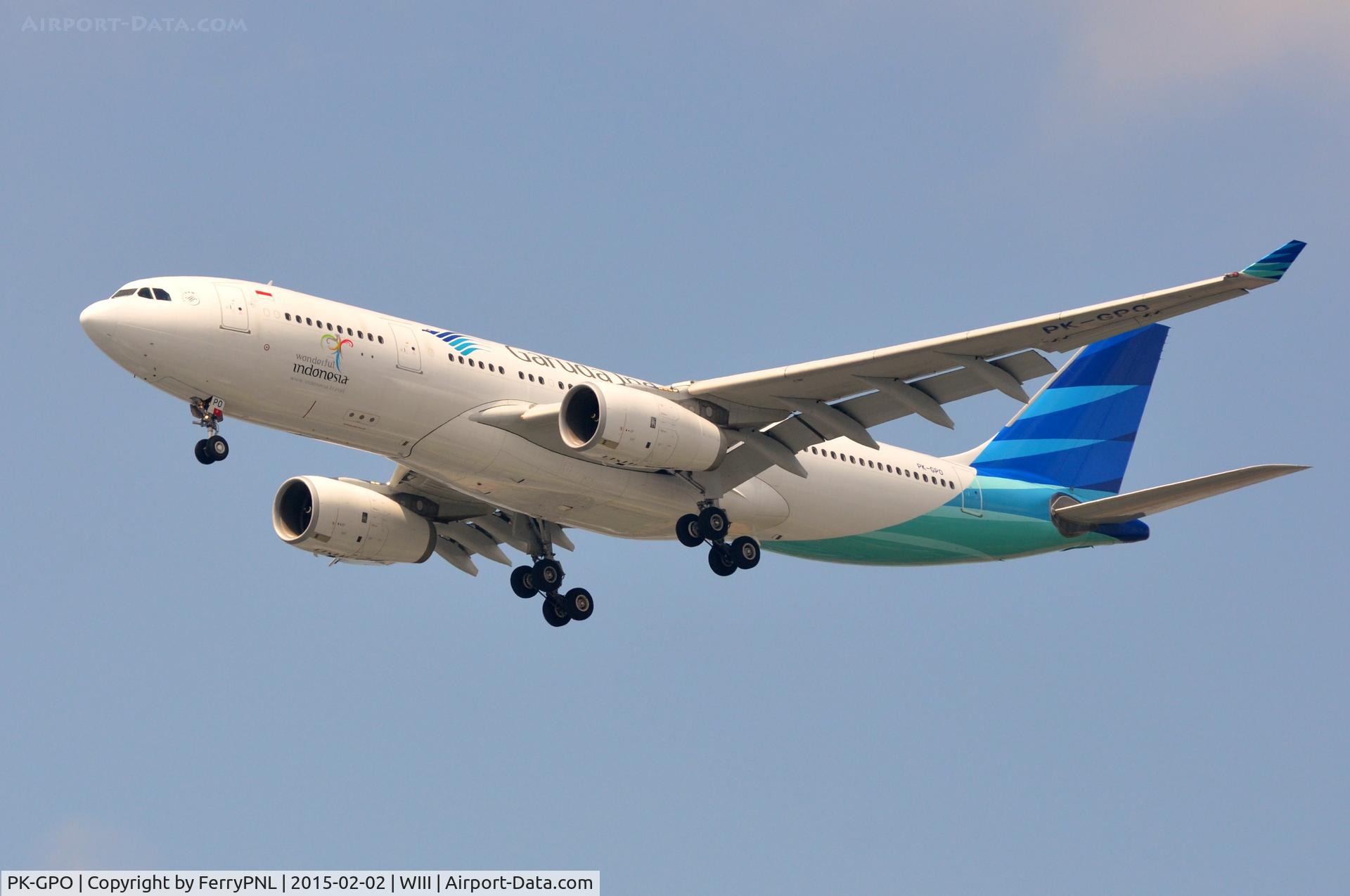 PK-GPO, 2011 Airbus A330-243 C/N 1288, Garuda A332