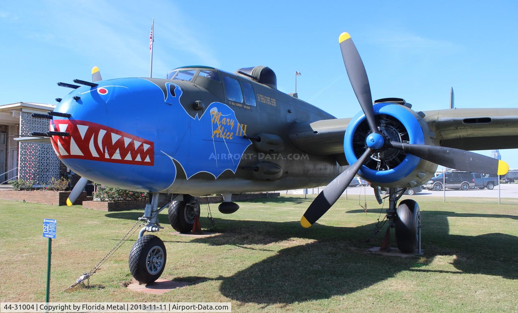 44-31004, 1944 North American TB-25N Mitchell C/N 108-34279, B-25 at USS Battleship Alabama Museum