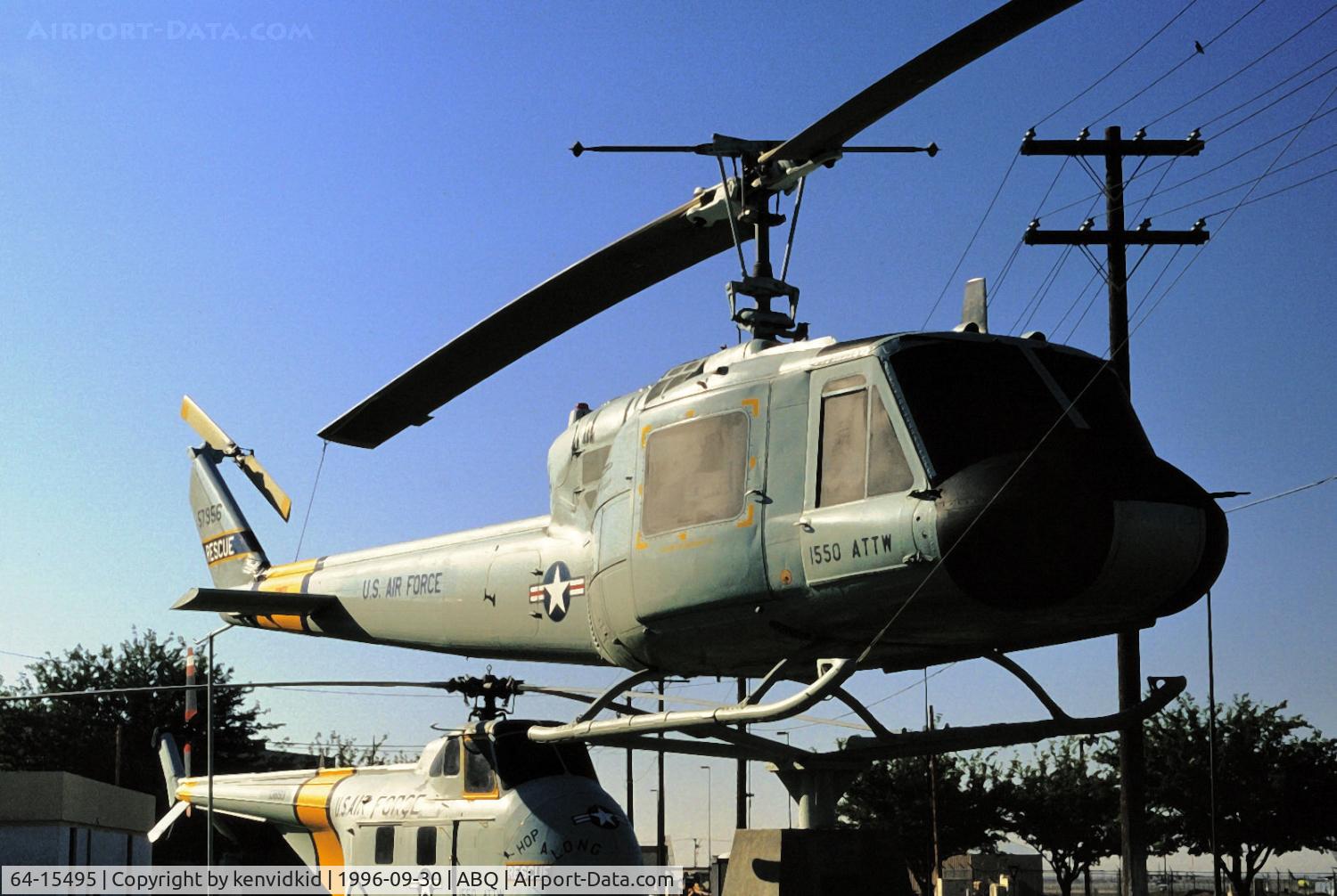 64-15495, Bell UH-1F Iroquois C/N 7045, Copied from slide.