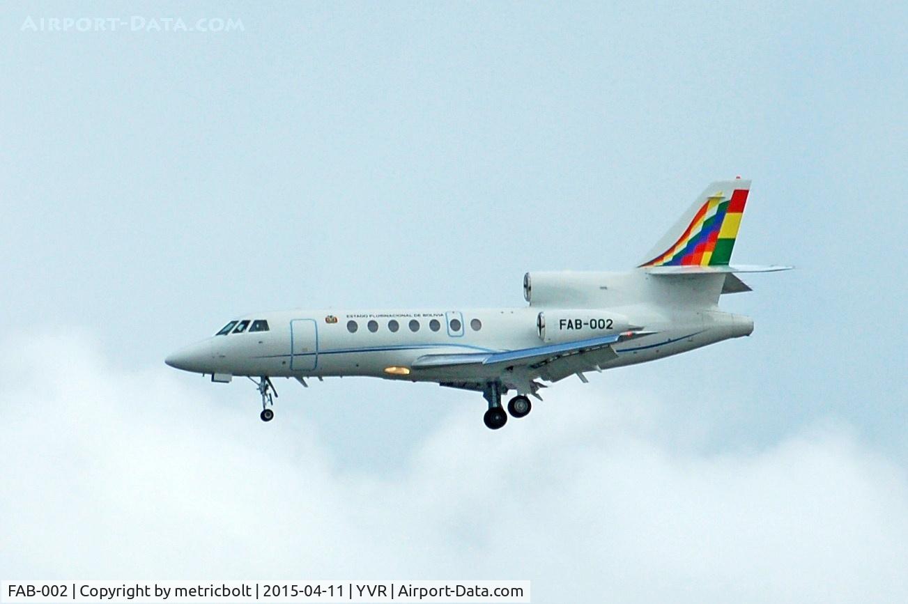 FAB-002, 1999 Dassault Falcon 50EX C/N 289, Arrival at YVR