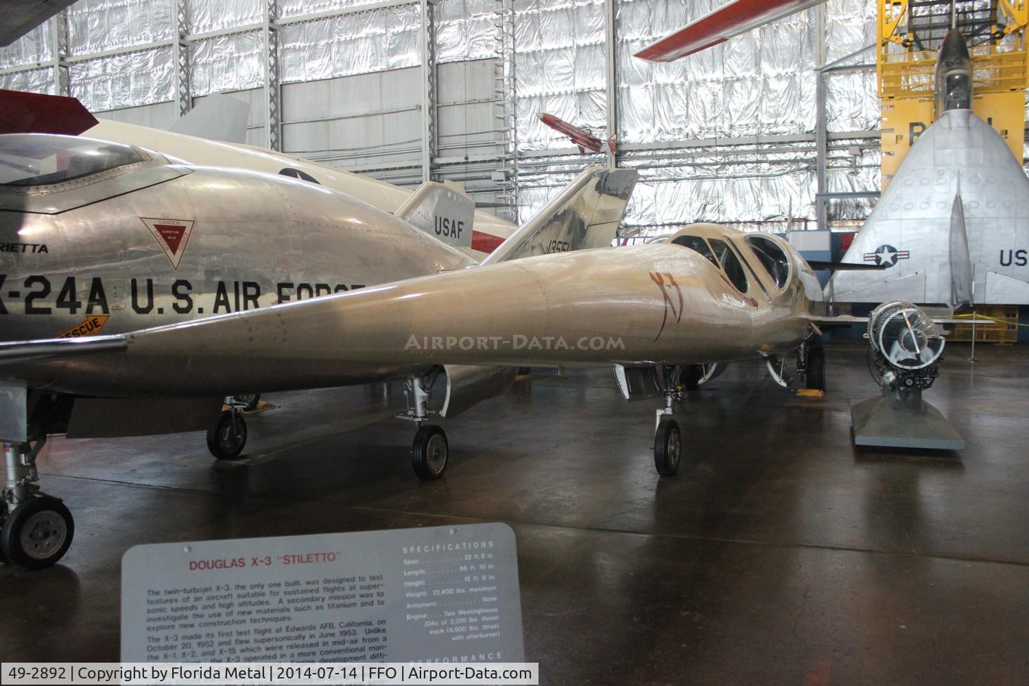 49-2892, 1949 Douglas X-3 Stiletto C/N Not found 49-2892, X-3 Stiletto