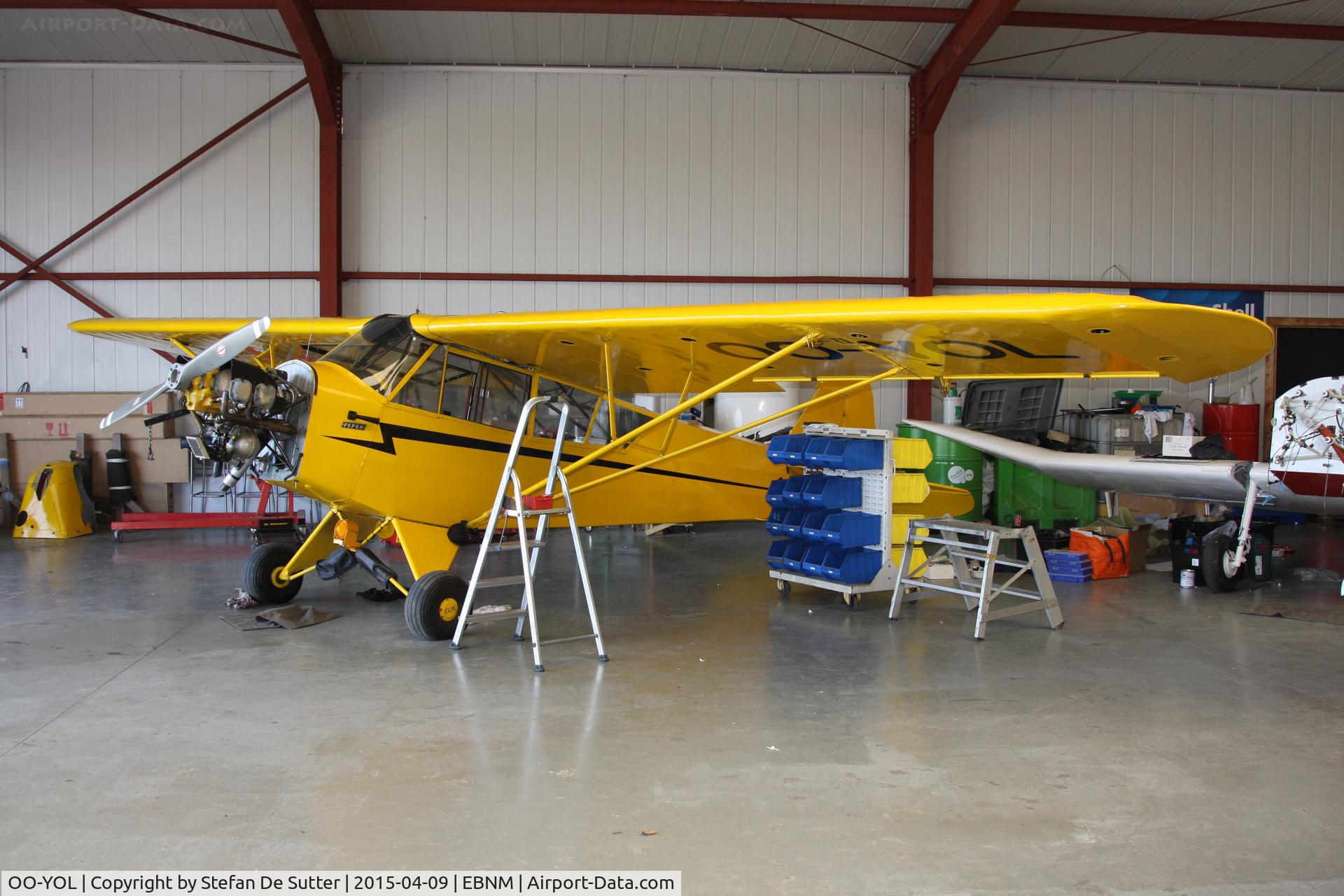 OO-YOL, 1944 Piper L-4H Grasshopper (J3C-65D) C/N 12949, @ EBNM.