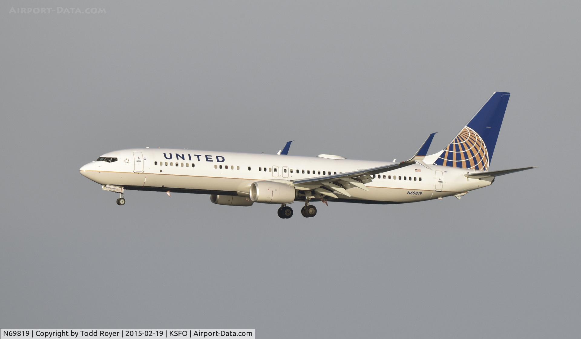 N69819, 2014 Boeing 737-924/ER C/N 43533, Landing at SFO