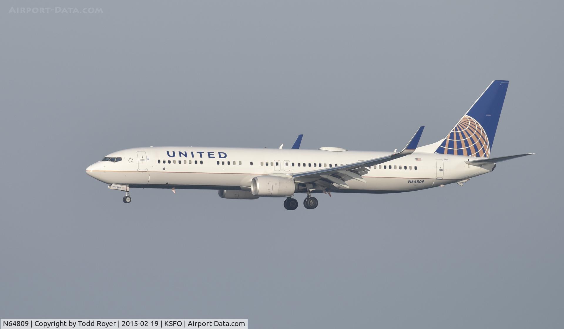 N64809, 2013 Boeing 737-924/ER C/N 42821, Landing at SFO