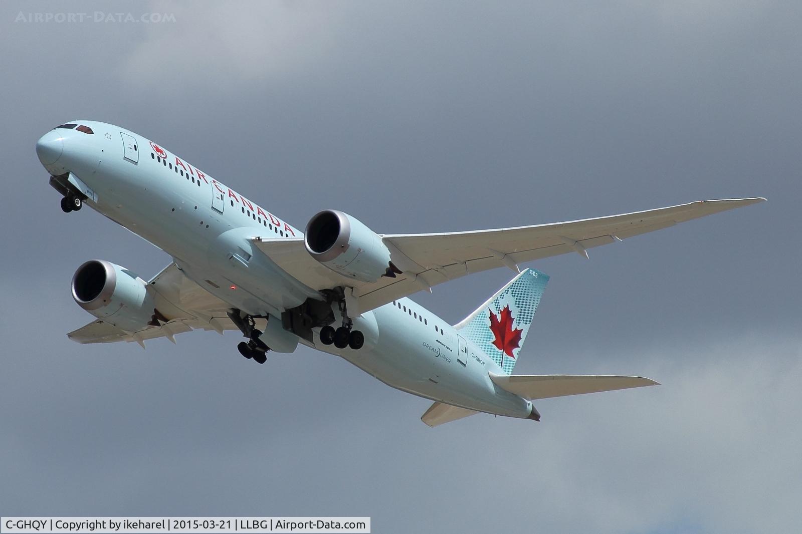 C-GHQY, 2015 Boeing 787-8 Dreamliner Dreamliner C/N 35264, T/O runway 26, fly to Toronto, Canada.