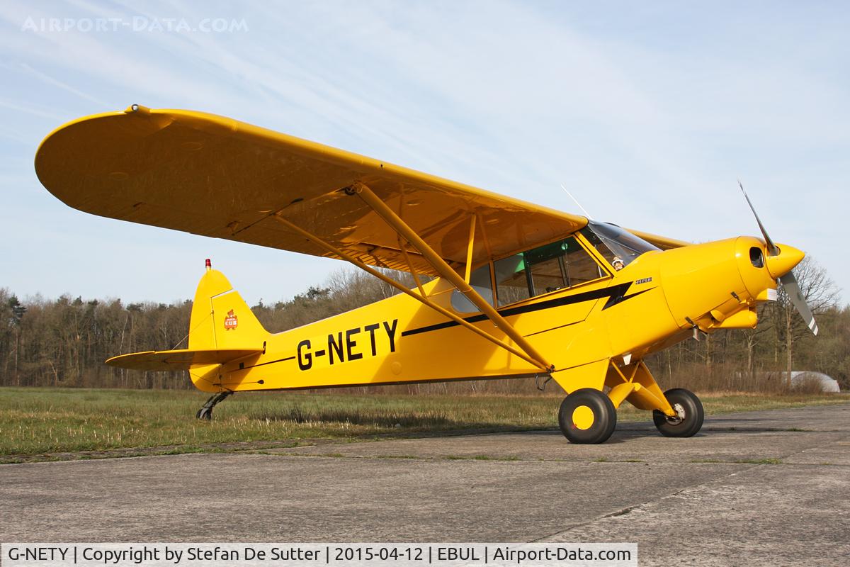 G-NETY, 1994 Piper PA-18-150 Super Cub C/N 1809108, Parked @ Aero Club Brugge.