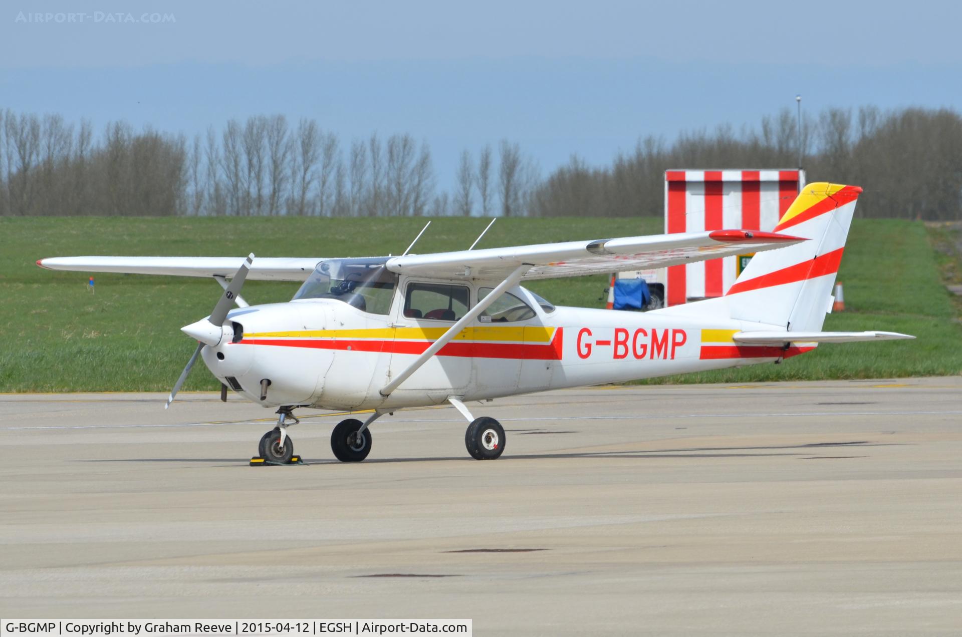 G-BGMP, 1965 Reims Cessna F172G Skyhawk C/N 0240, Parked at Norwich.