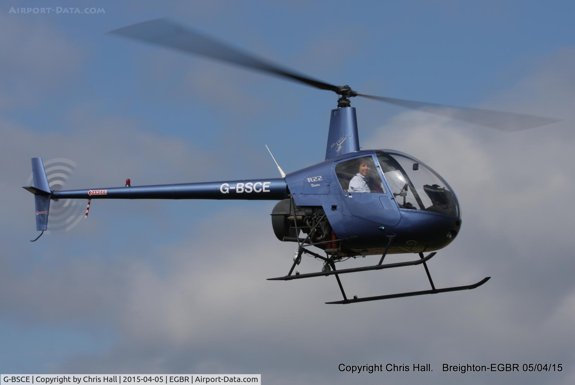 G-BSCE, 1989 Robinson R22 Beta C/N 1245, at the Easter Homebuilt Aircraft Fly-in