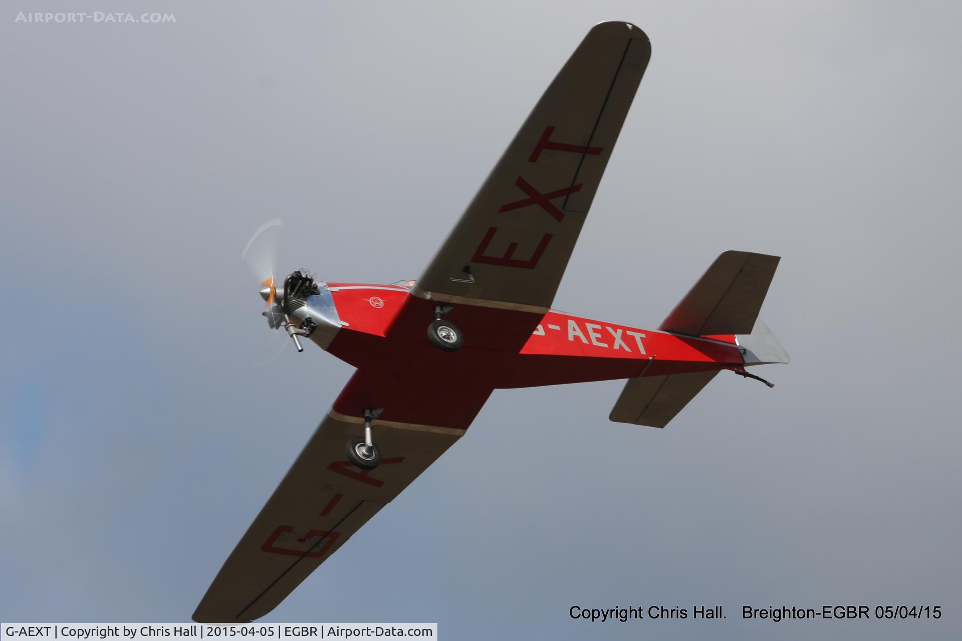G-AEXT, 1937 Dart Kitten II C/N 123, at the Easter Homebuilt Aircraft Fly-in