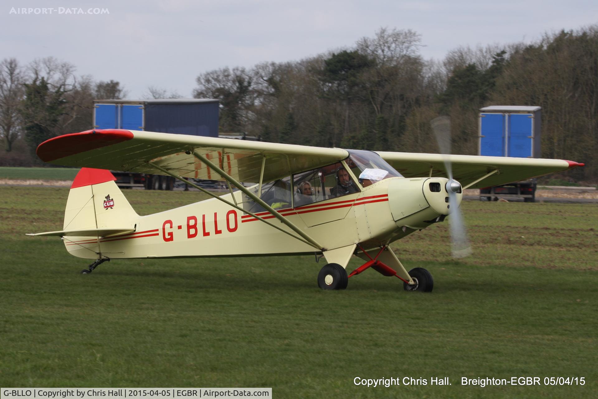 G-BLLO, 1953 Piper L-18C Super Cub (PA-18-95) C/N 18-3099, at the Easter Homebuilt Aircraft Fly-in