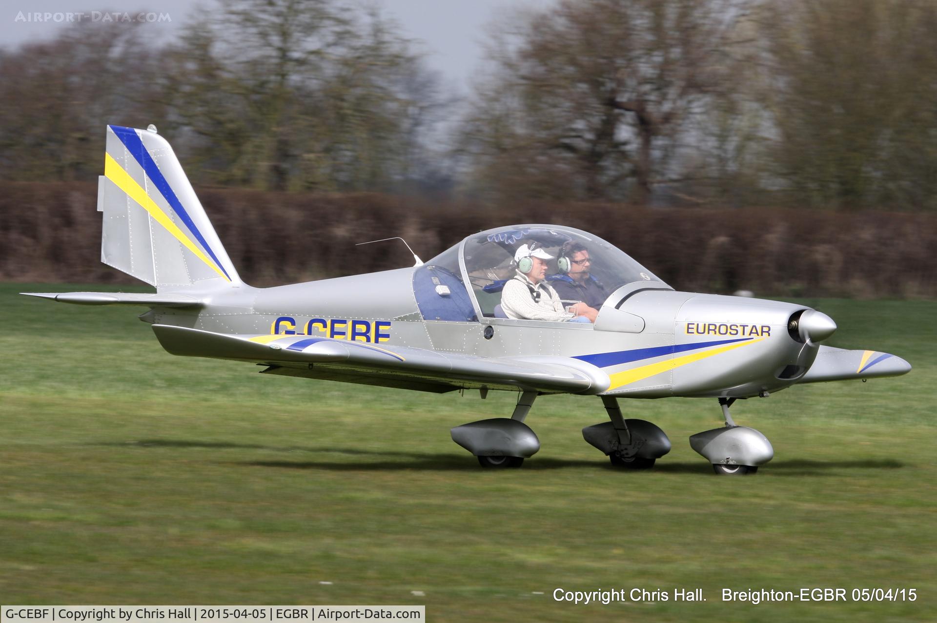 G-CEBF, 2006 Aerotechnik EV-97A Eurostar C/N PFA 315A-14525, at the Easter Homebuilt Aircraft Fly-in