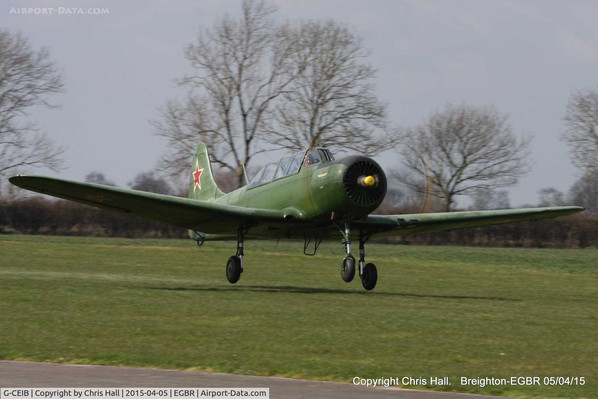 G-CEIB, 1958 Yakovlev Yak-18A C/N 1160403, at the Easter Homebuilt Aircraft Fly-in