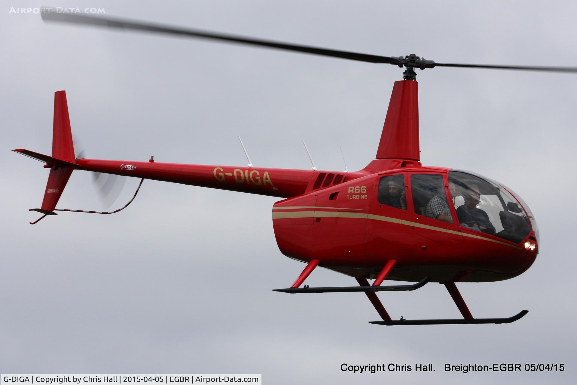 G-DIGA, 2011 Robinson R66 Turbine C/N 0031, at the Easter Homebuilt Aircraft Fly-in
