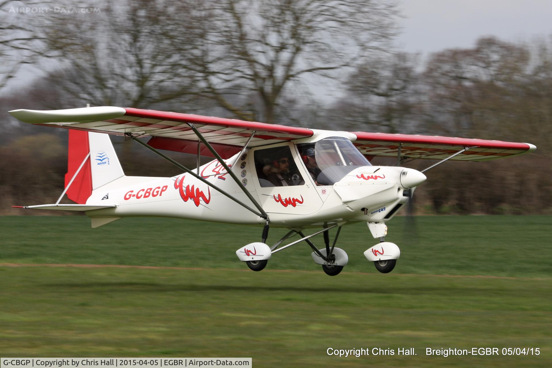 G-CBGP, 2001 Comco Ikarus C42 FB UK C/N PFA 322-13741, at the Easter Homebuilt Aircraft Fly-in