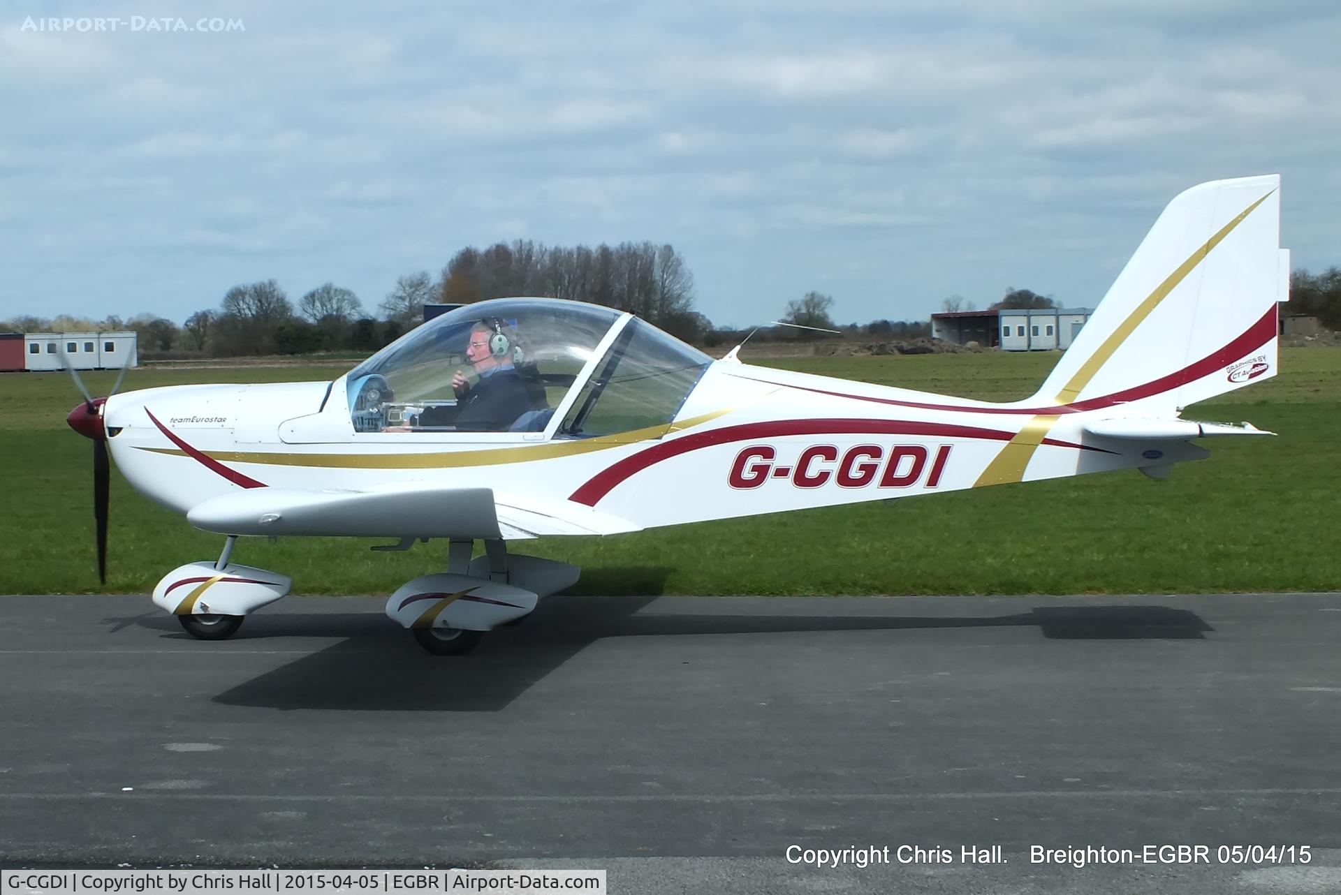 G-CGDI, 2009 Aerotechnik EV-97A Eurostar C/N PFA 315A-14606, at the Easter Homebuilt Aircraft Fly-in