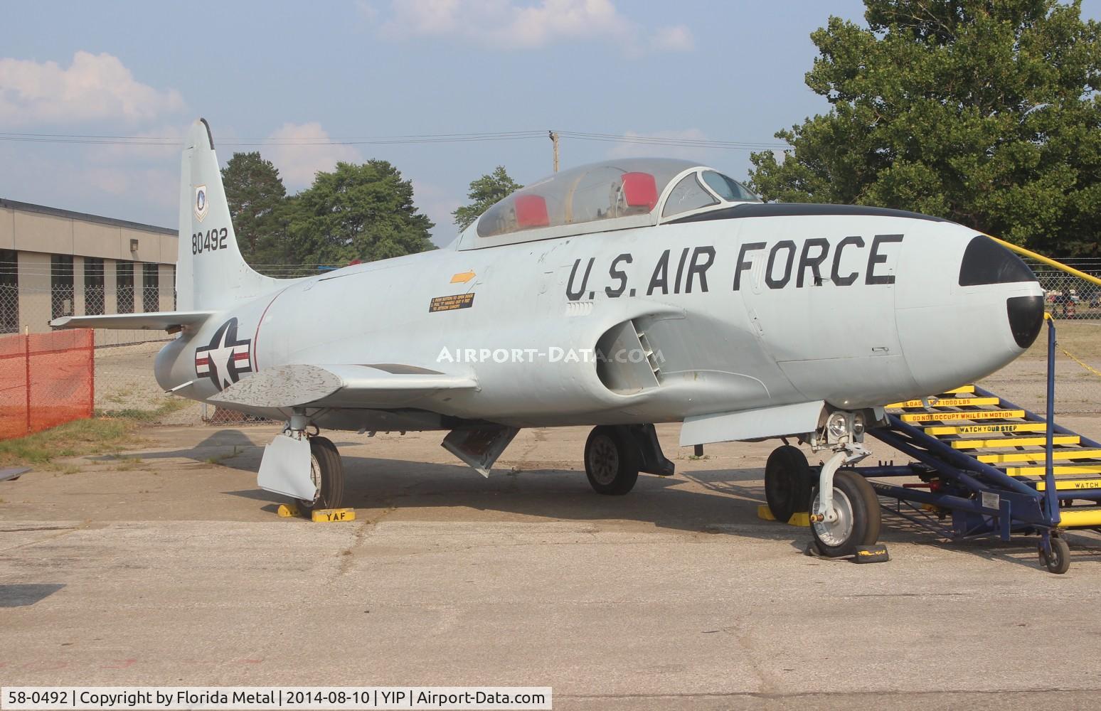 58-0492, 1958 Lockheed T-33A Shooting Star C/N 580-1540, T-33A