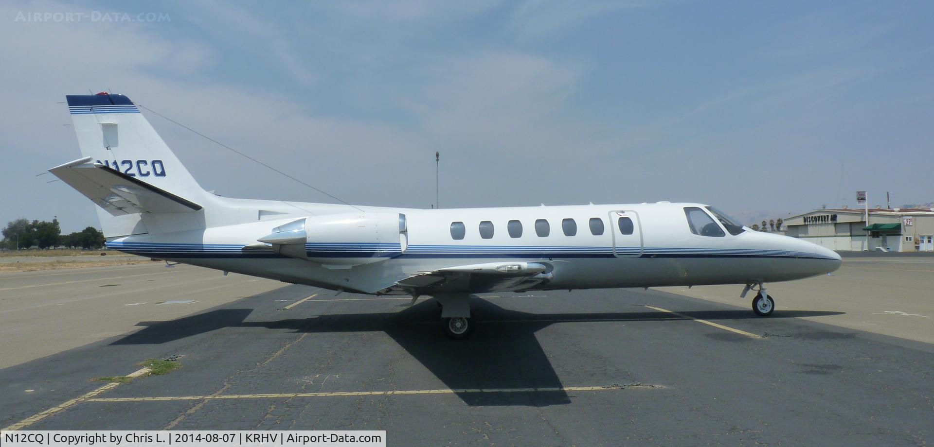 N12CQ, 1993 Cessna 560 Citation Ultra C/N 560-0231, A transient 1993 Cessna Citation 560 Ultra (Paloma Air LLC - Santa Maria, CA) visiting Reid Hillview Airport, CA to avoid the higher priced landing fee and San Jose Intl. Airport. 