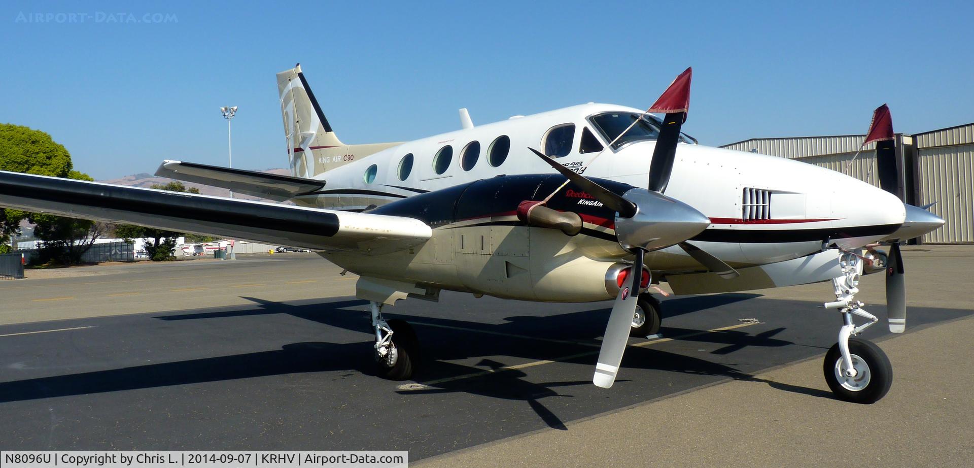 N8096U, 1993 Beech C90A King Air C/N LJ-1326, A beautiful local 1993 King Air C90B sitting in front of its hangar.