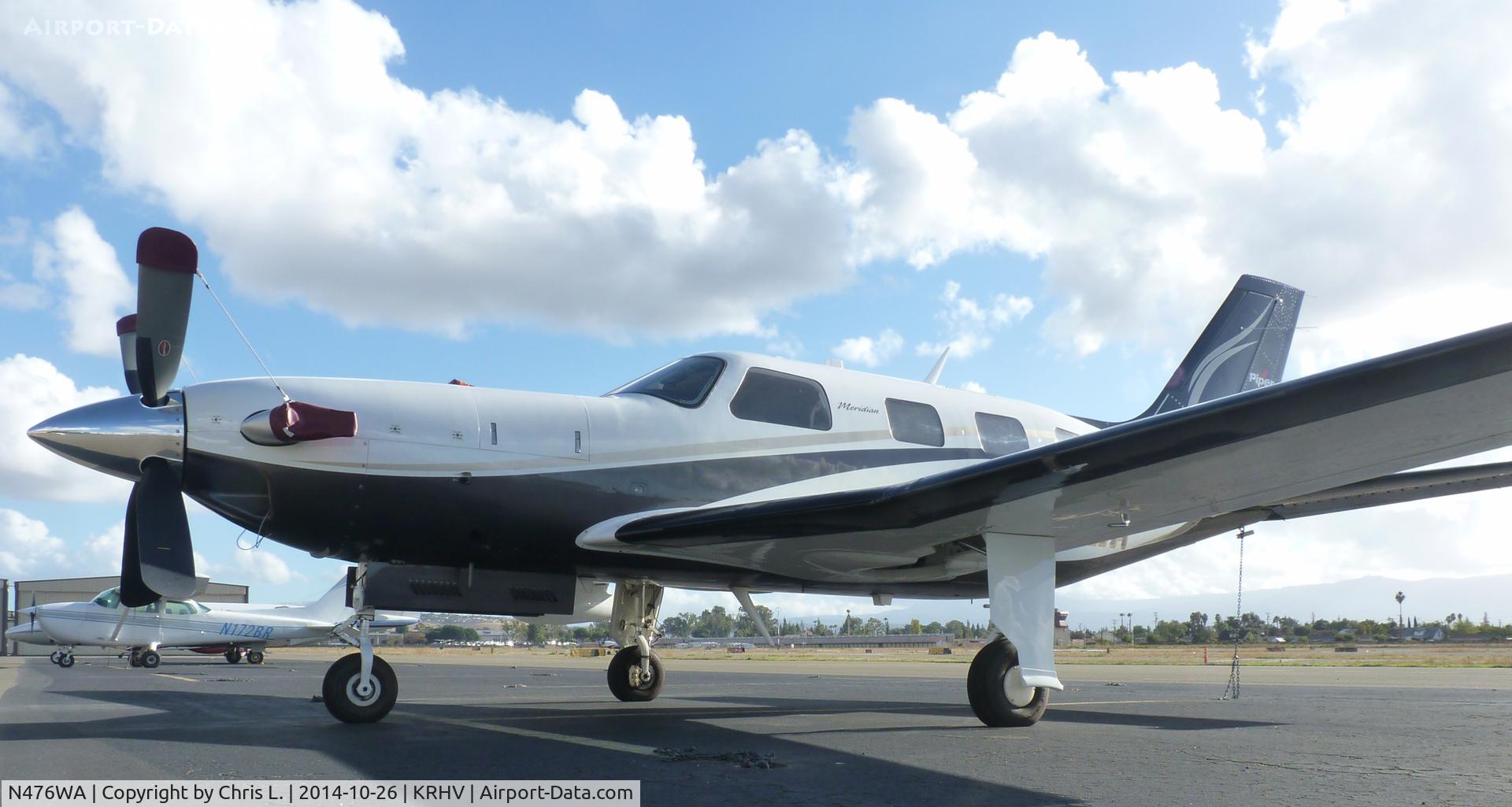 N476WA, Piper PA-46-500TP Meridian C/N 4697476, A transient Piper Meridian sitting on the transient ramp at Reid Hillview.