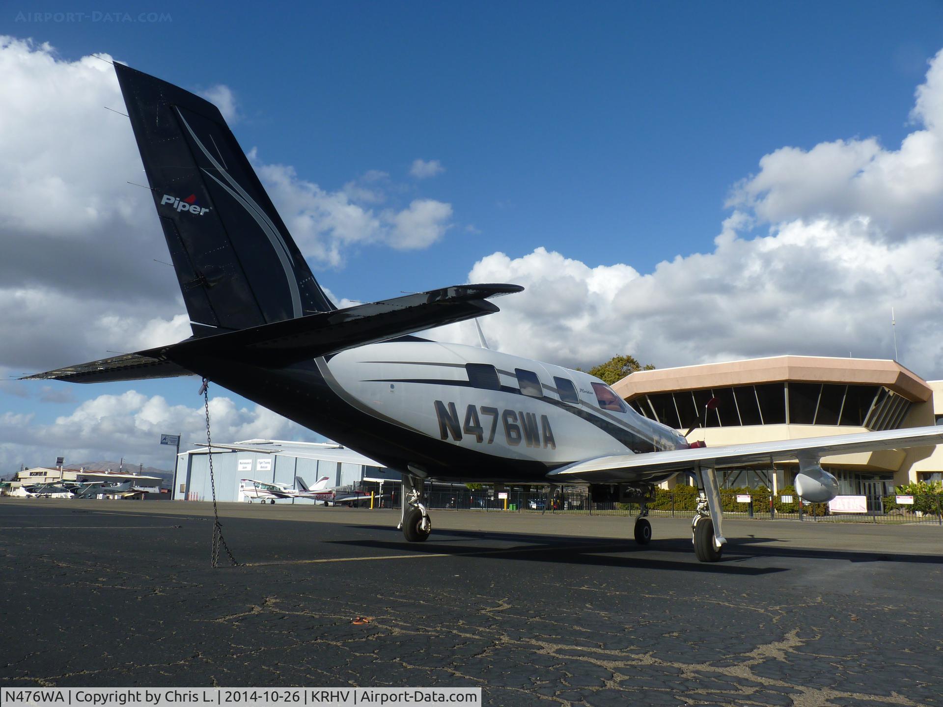 N476WA, Piper PA-46-500TP Meridian C/N 4697476, A transient Piper Meridian sitting on the transient ramp at Reid Hillview.