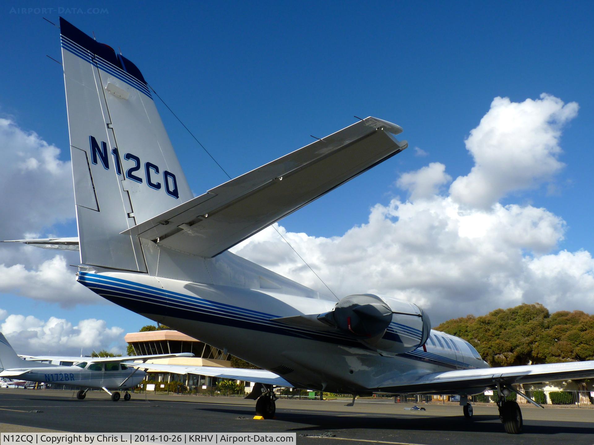 N12CQ, 1993 Cessna 560 Citation Ultra C/N 560-0231, A transient 1993 Cessna Citation 560 Ultra (Paloma Air LLC - Santa Maria, CA) visiting Reid Hillview Airport, CA to avoid the higher priced landing fee and San Jose Intl. 