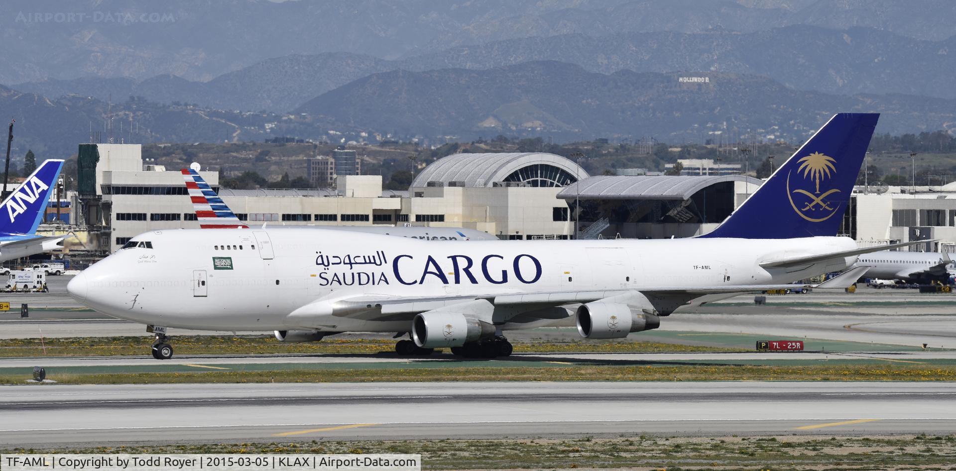 TF-AML, 1994 Boeing 747-4H6(BDSF) C/N 27044, Arrived at LAX on 25L