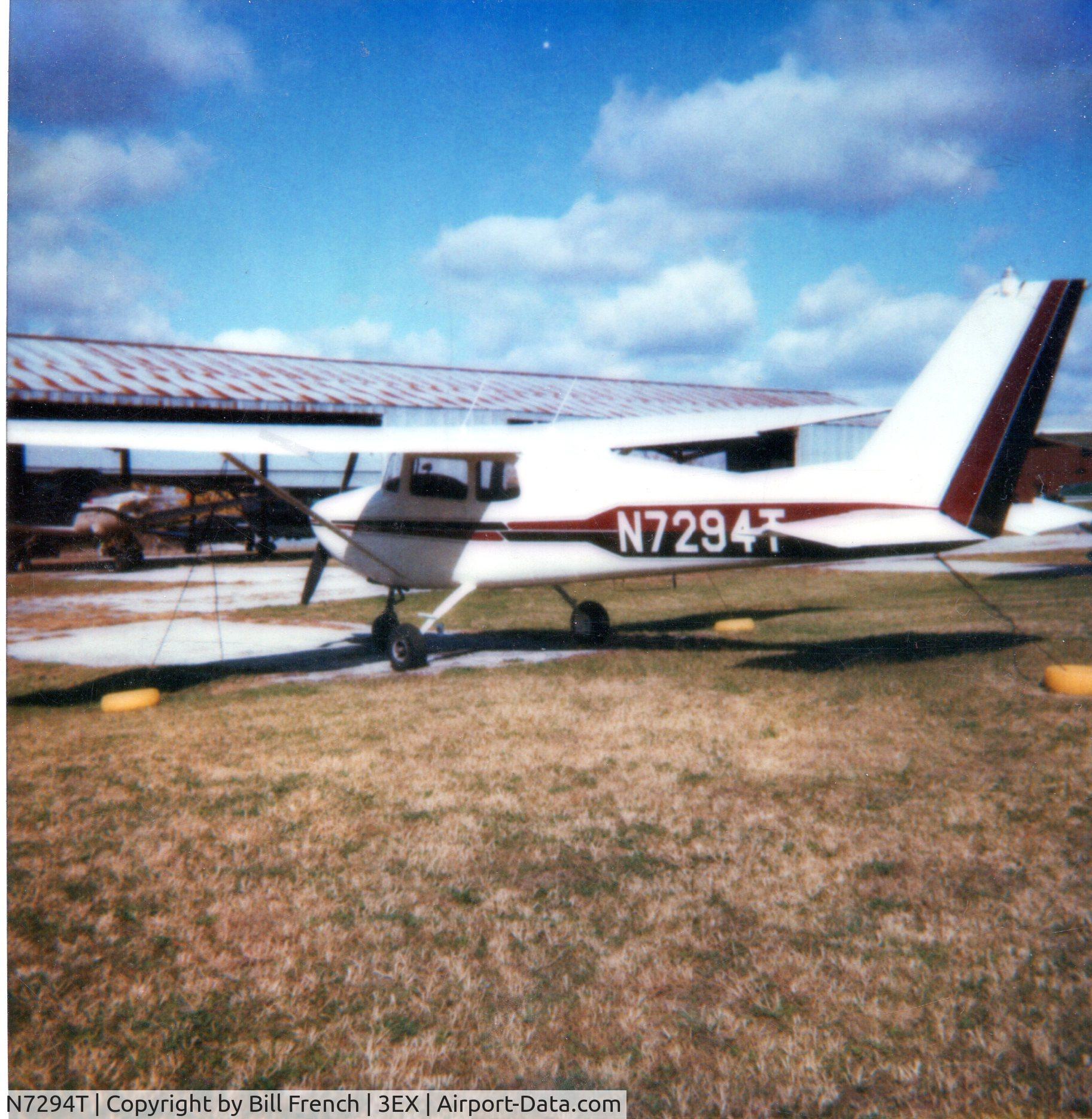 N7294T, 1959 Cessna 172A C/N 46894, N7294T in 1985 right after paint. Located at Excelsior Springs, MO 3ex