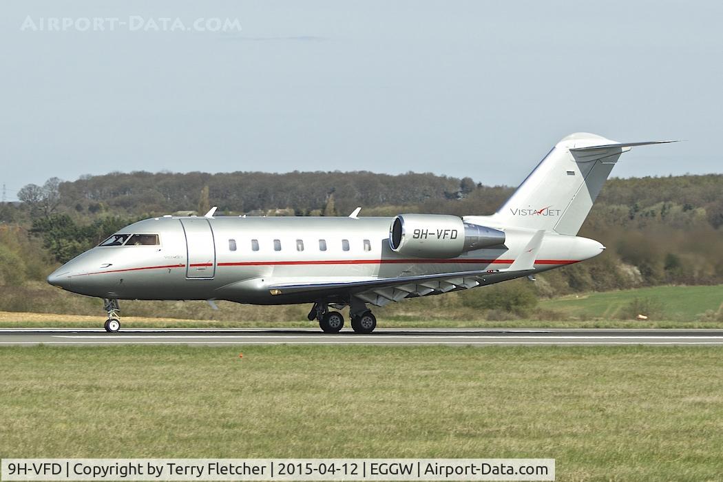 9H-VFD, 2014 Bombardier Challenger 605 (CL-600-2B16) C/N 5973, Bombardier CL-600-2B16 Challenger 605, c/n: 5973 at Luton