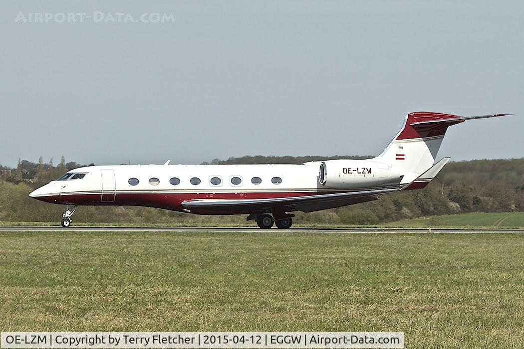 OE-LZM, 2014 Gulfstream Aerospace G650 (G-VI) C/N 6073, 2014 Gulfstream G650, c/n: 6073 at Luton