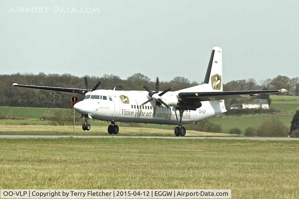 OO-VLP, 1991 Fokker 50 C/N 20209, OO-VLP (Spirit of VLM), 1991 Fokker F50, c/n: 20209 at Luton