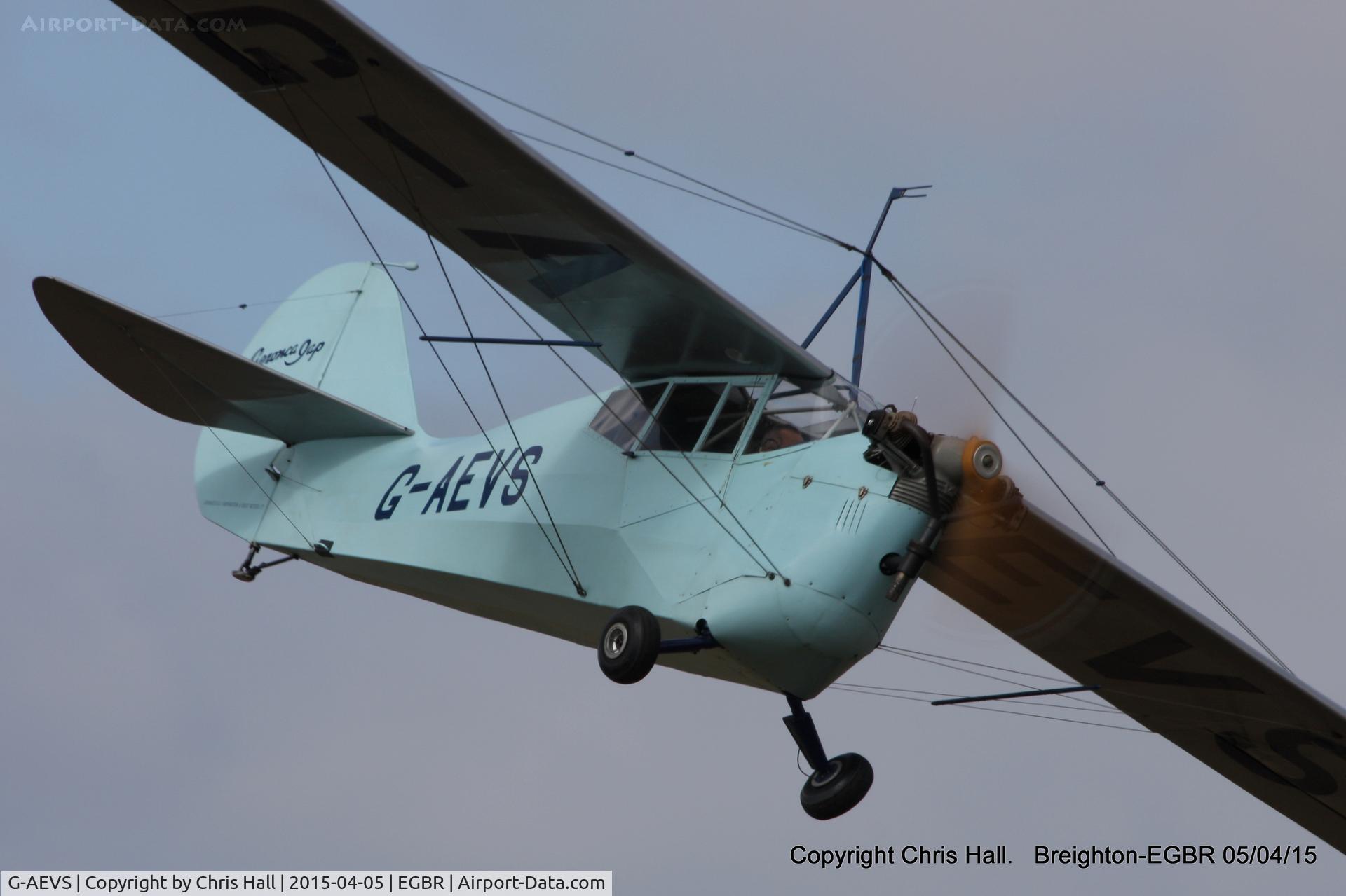 G-AEVS, 1937 Aeronca 100 C/N AB114, at the Easter Homebuilt Aircraft Fly-in