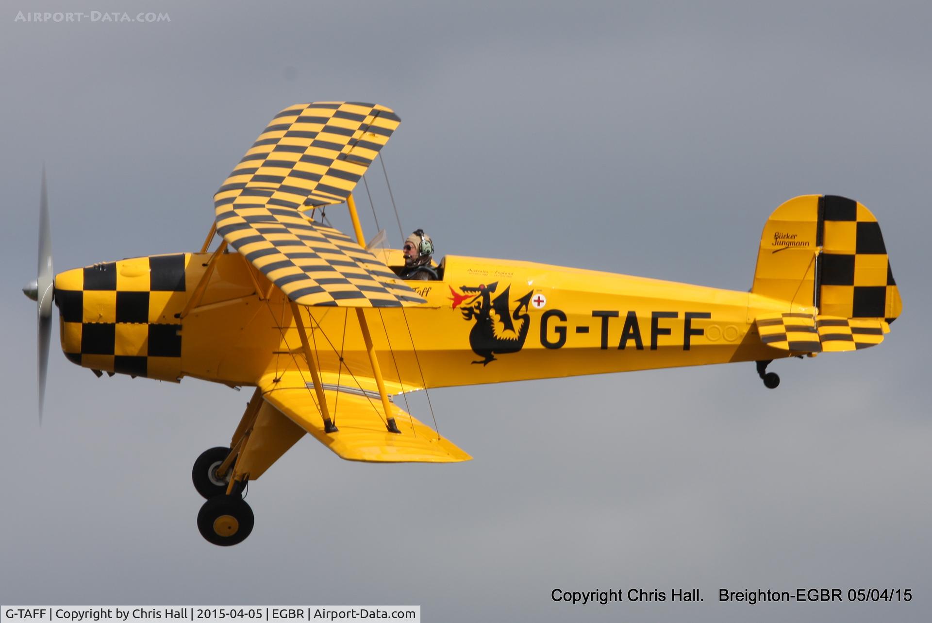 G-TAFF, 1957 CASA 1-131E Jungmann C/N 1129, at the Easter Homebuilt Aircraft Fly-in