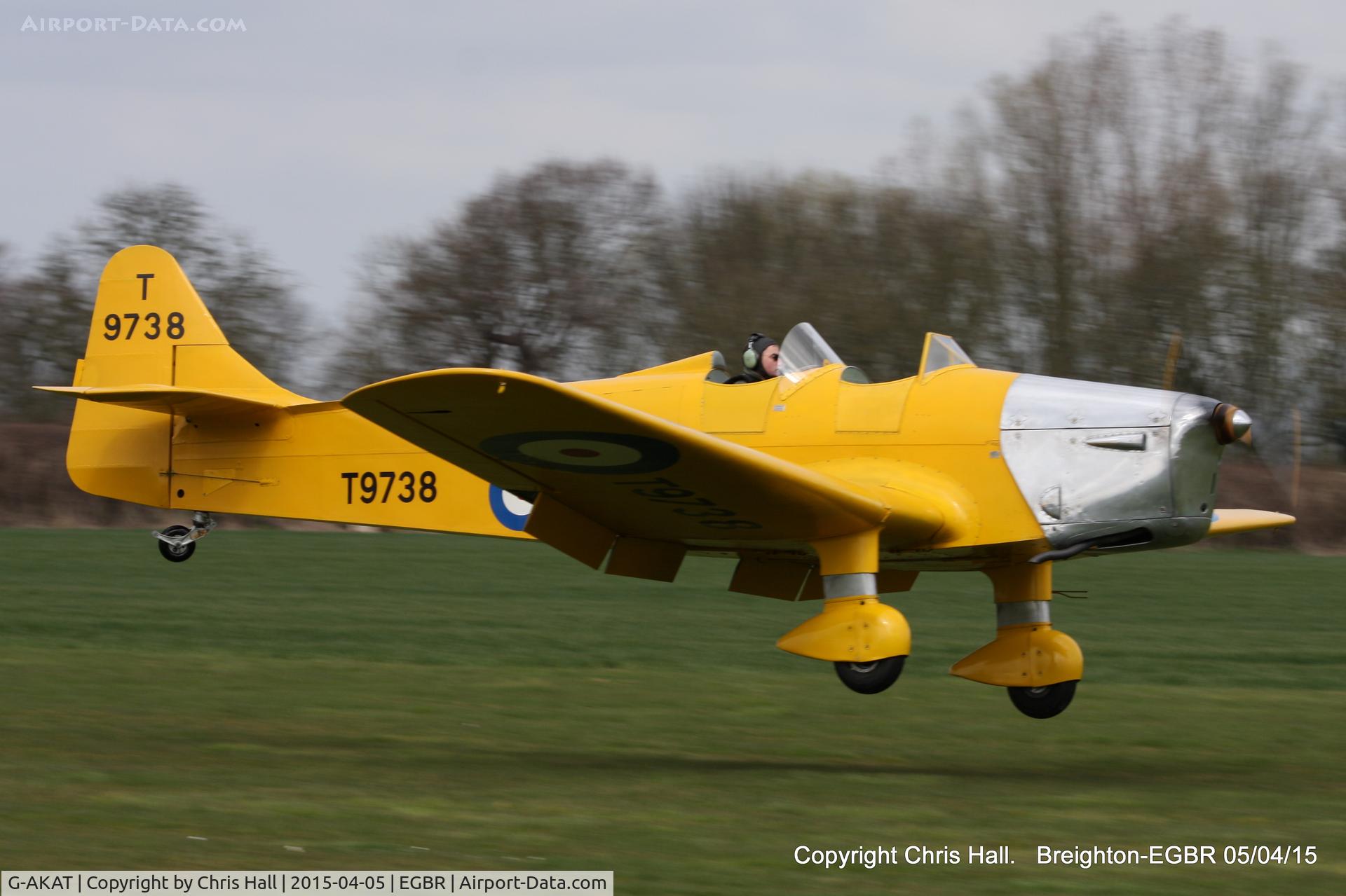 G-AKAT, 1940 Miles M14A Hawk Trainer 3 C/N 2005, at the Easter Homebuilt Aircraft Fly-in