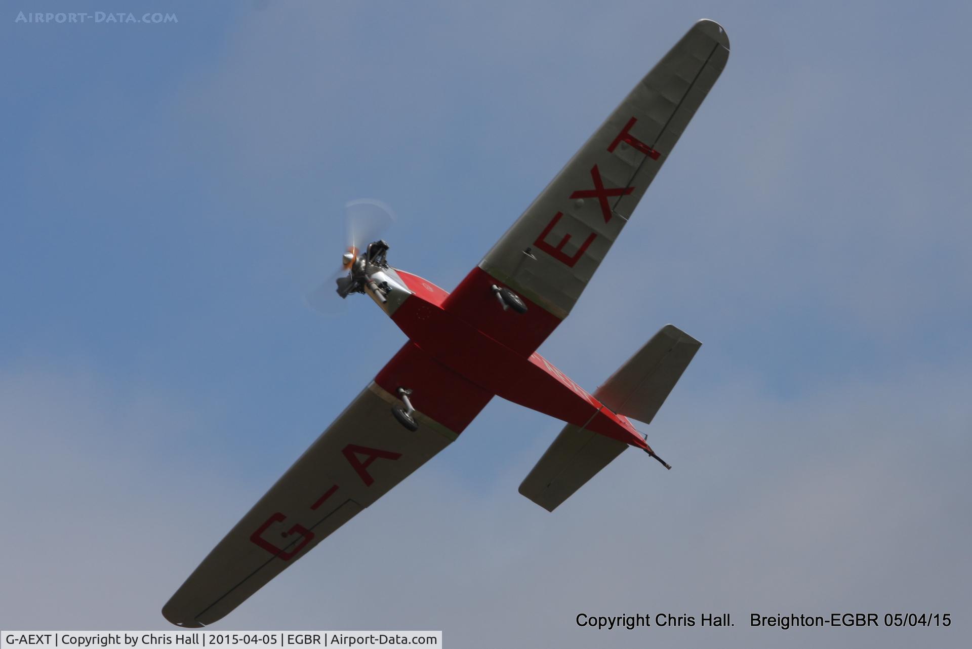 G-AEXT, 1937 Dart Kitten II C/N 123, at the Easter Homebuilt Aircraft Fly-in