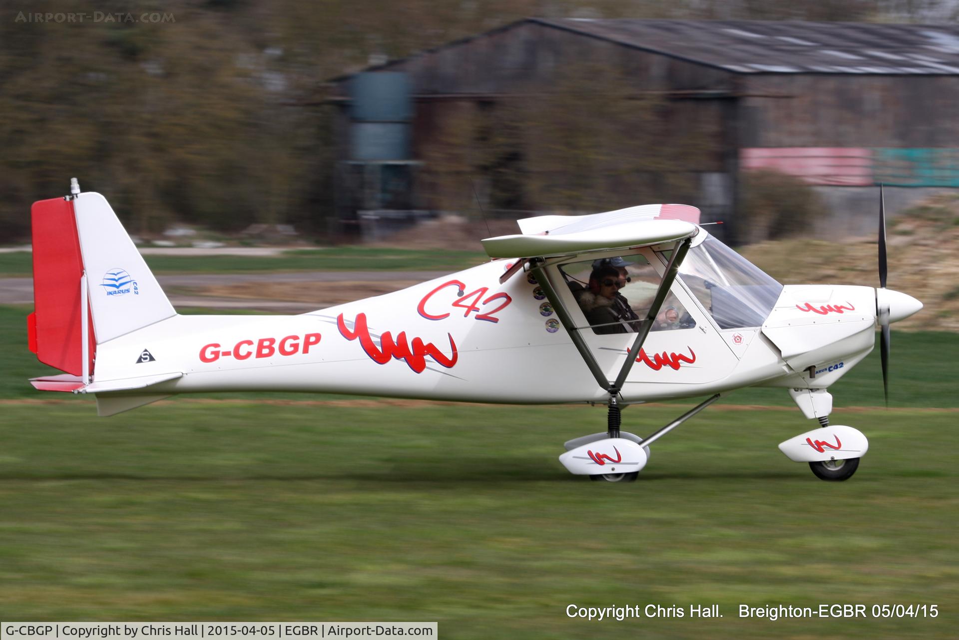 G-CBGP, 2001 Comco Ikarus C42 FB UK C/N PFA 322-13741, at the Easter Homebuilt Aircraft Fly-in