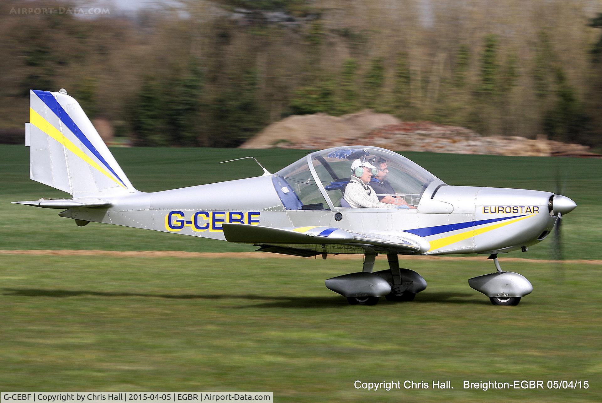 G-CEBF, 2006 Aerotechnik EV-97A Eurostar C/N PFA 315A-14525, at the Easter Homebuilt Aircraft Fly-in