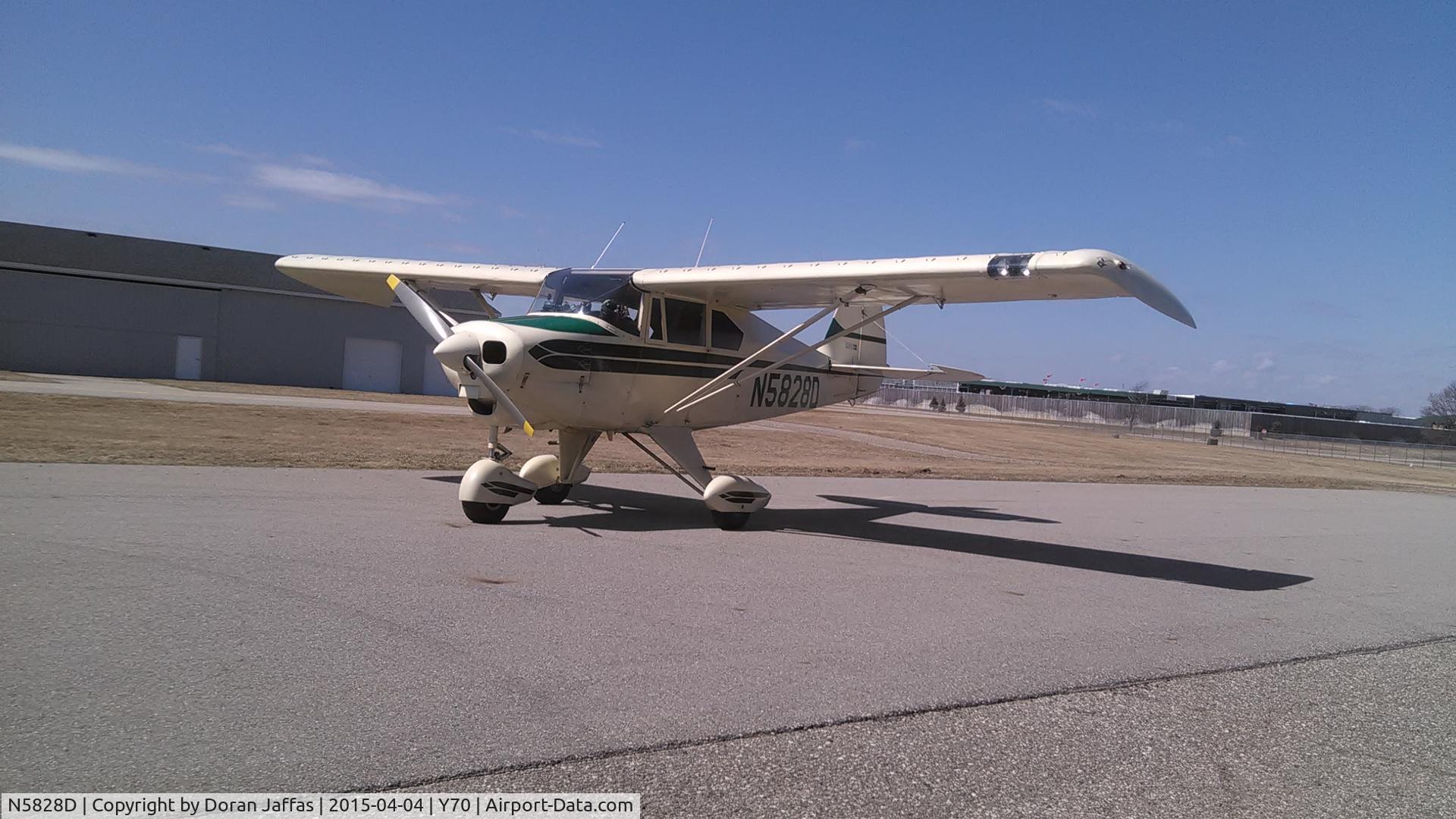 N5828D, 1956 Piper PA-22-150 C/N 22-4503, N 5828 D on a beautiful spring day in April 2015