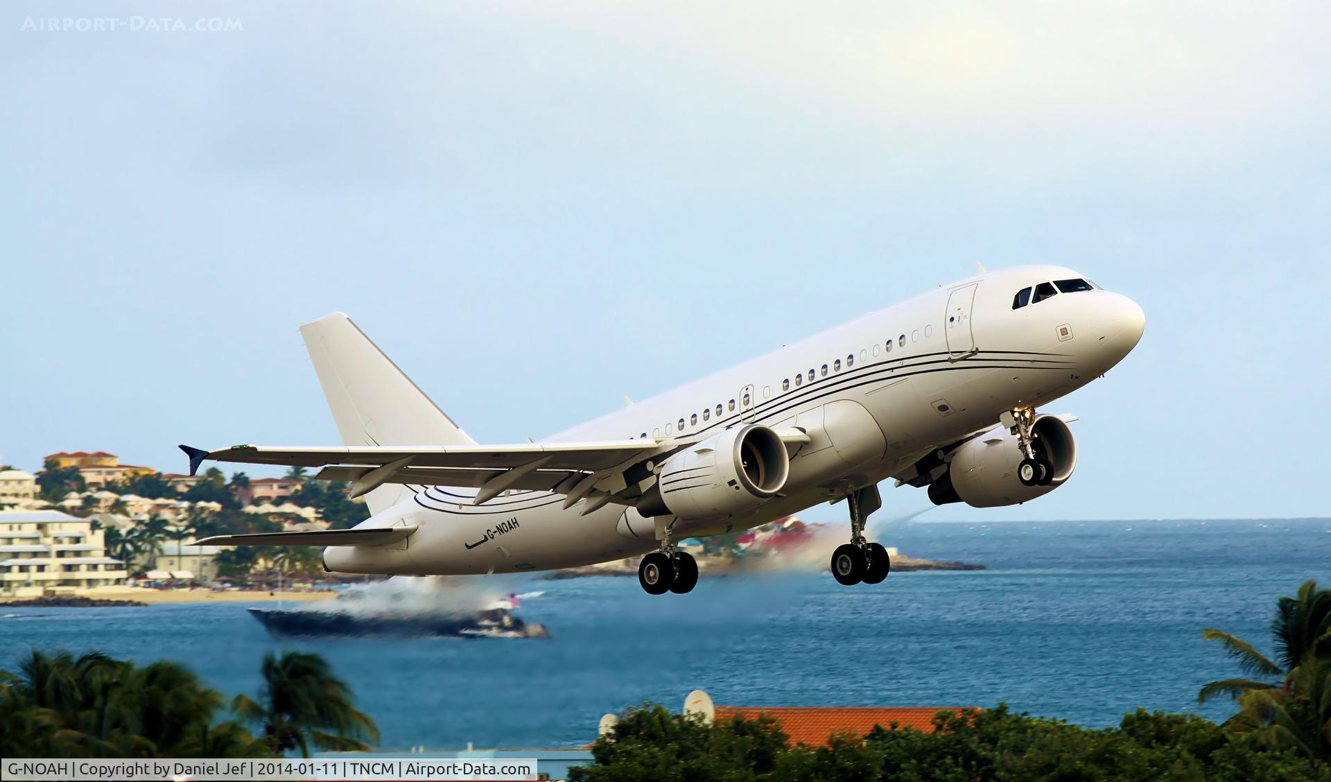 G-NOAH, 2009 Airbus A319-115CJ C/N 3826, G- NOAH departing runway 28