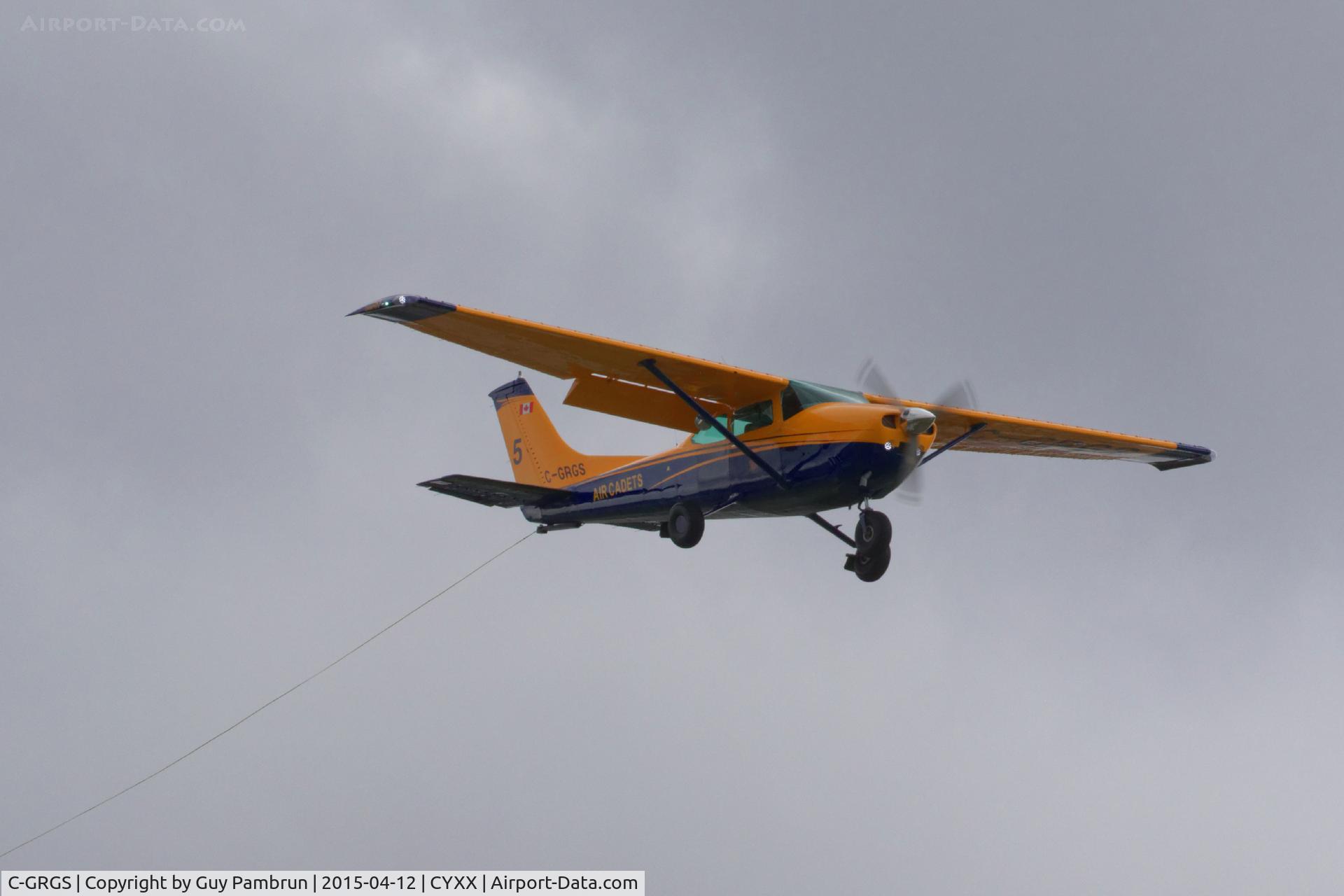 C-GRGS, 1973 Cessna 182P Skylane C/N 18262031, Landing after pulling an Air Cadet glider into the air.