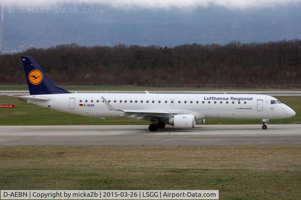 D-AEBN, 2012 Embraer 195LR (ERJ-190-200LR) C/N 19000532, Taxiing