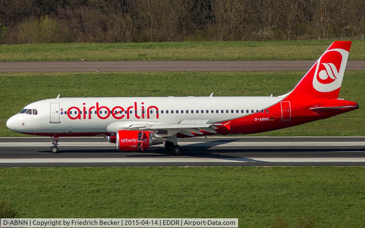 D-ABNN, 2002 Airbus A320-214 C/N 1889, decelerating after touchdown