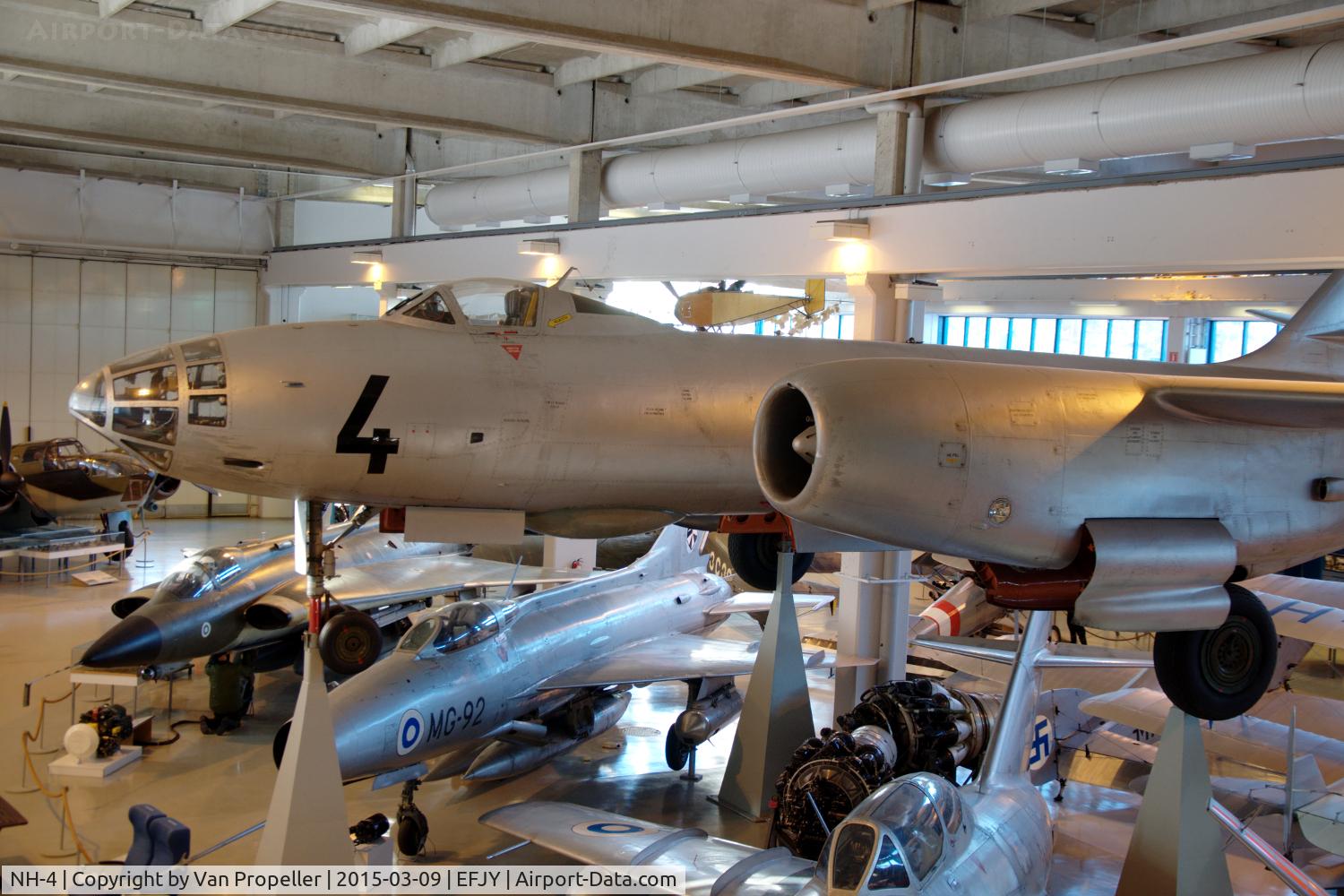 NH-4, Ilyushin Il-28R C/N 1106, Ilyushin Il-28R reconnaissance aircraft of the Finnish Air Force preserved in the Aviation Museum of Central Finland at Tikkakoski.