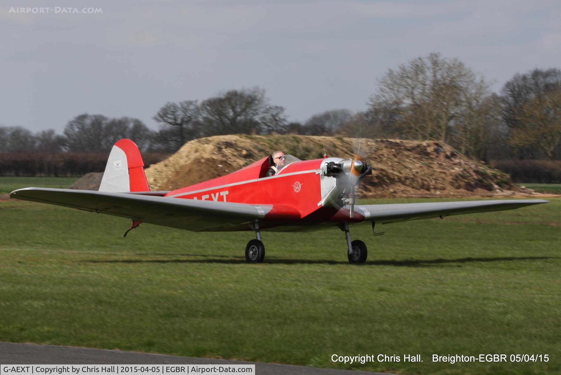 G-AEXT, 1937 Dart Kitten II C/N 123, at the Easter Homebuilt Aircraft Fly-in