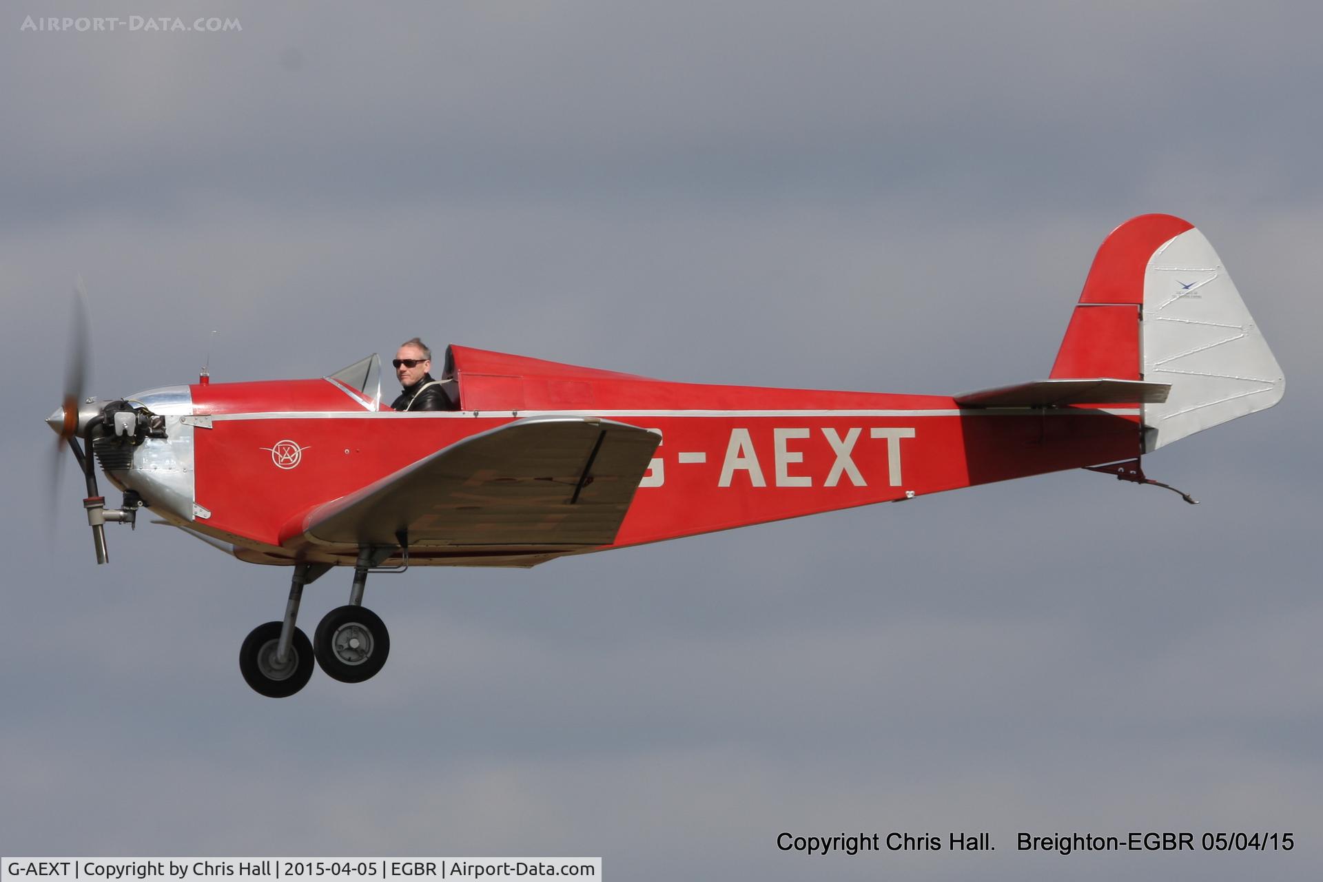 G-AEXT, 1937 Dart Kitten II C/N 123, at the Easter Homebuilt Aircraft Fly-in