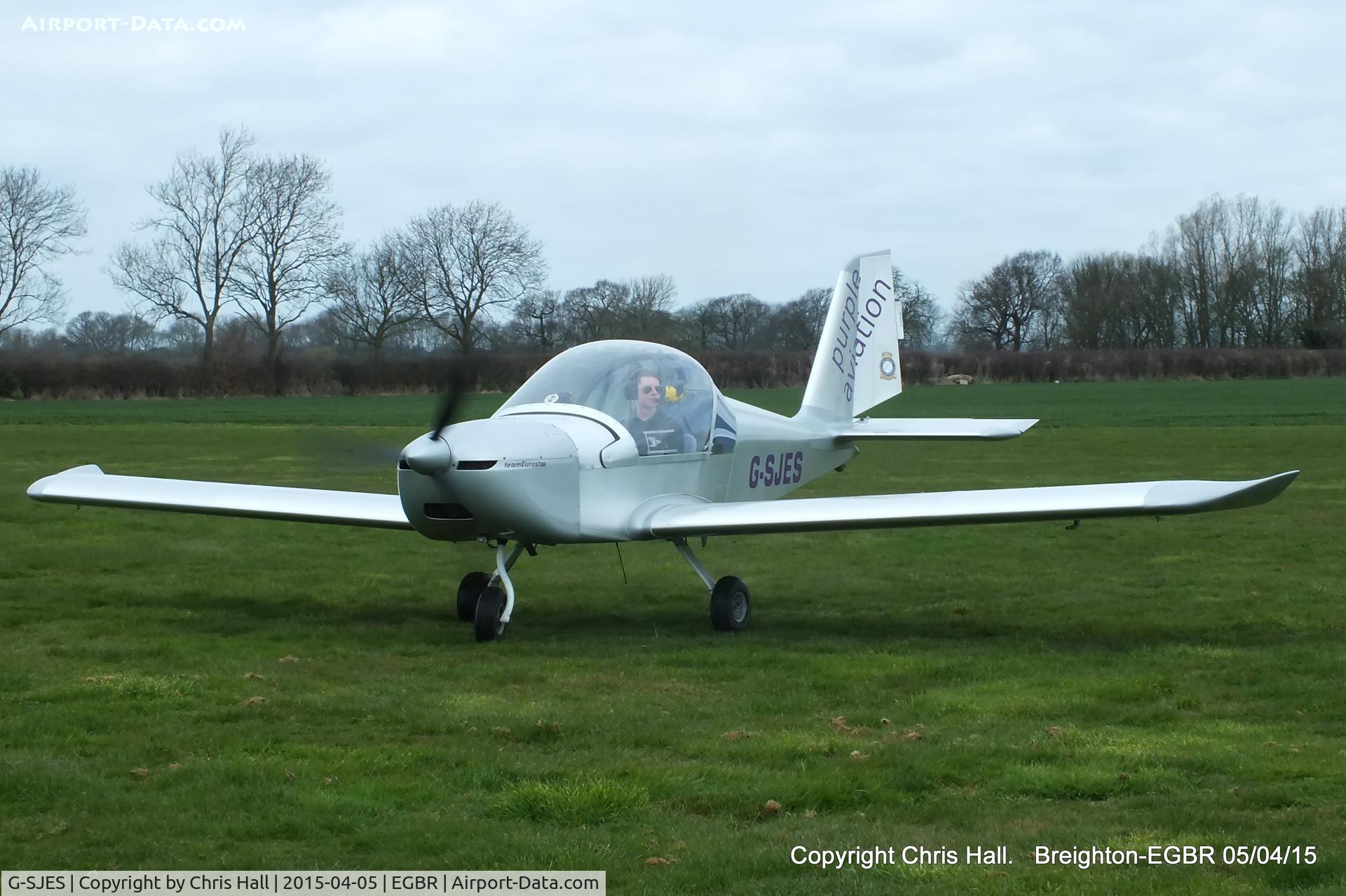 G-SJES, 2007 Cosmik EV-97 TeamEurostar UK C/N 2918, at the Easter Homebuilt Aircraft Fly-in
